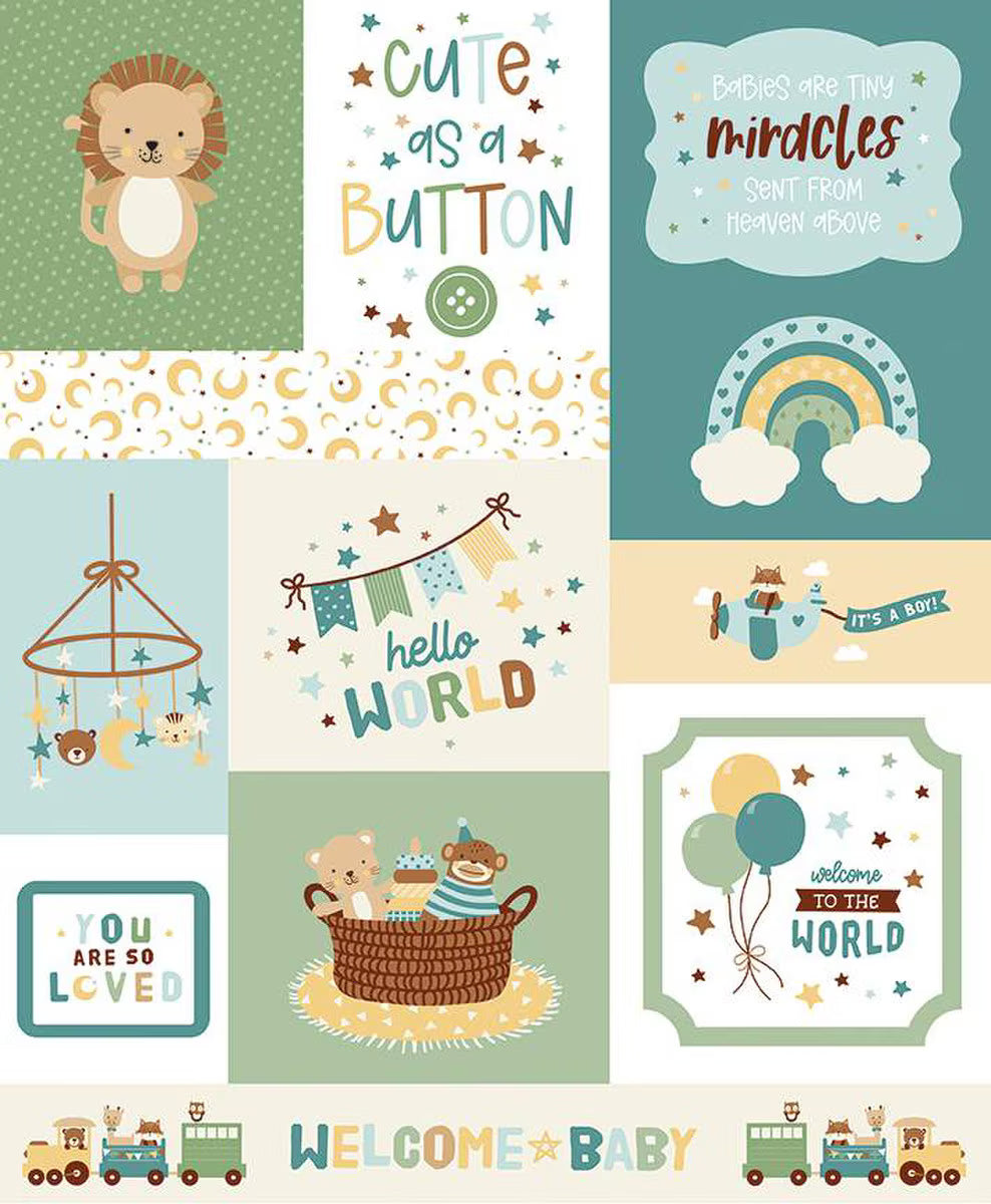 Baby Boy Cute as a Button Panel