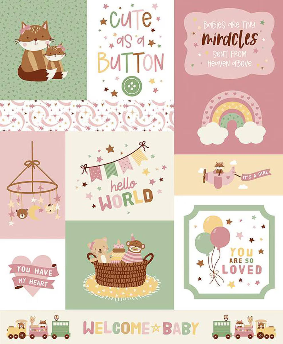 Baby Girl Cute as a Button Panel