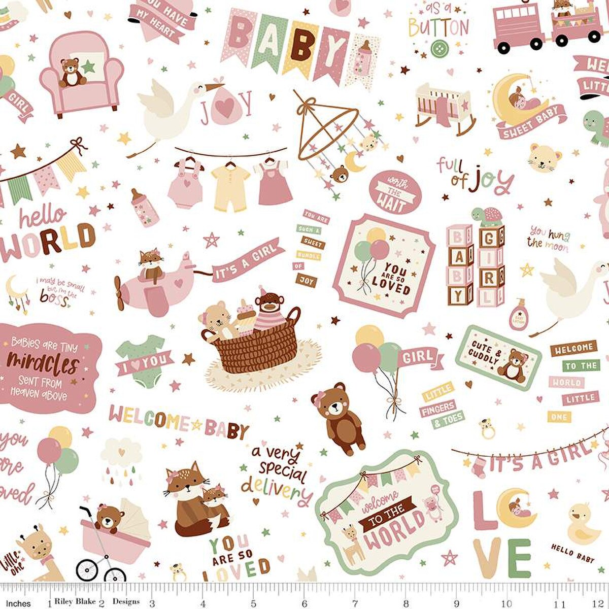 MISPRINTED Baby Girl Main White
