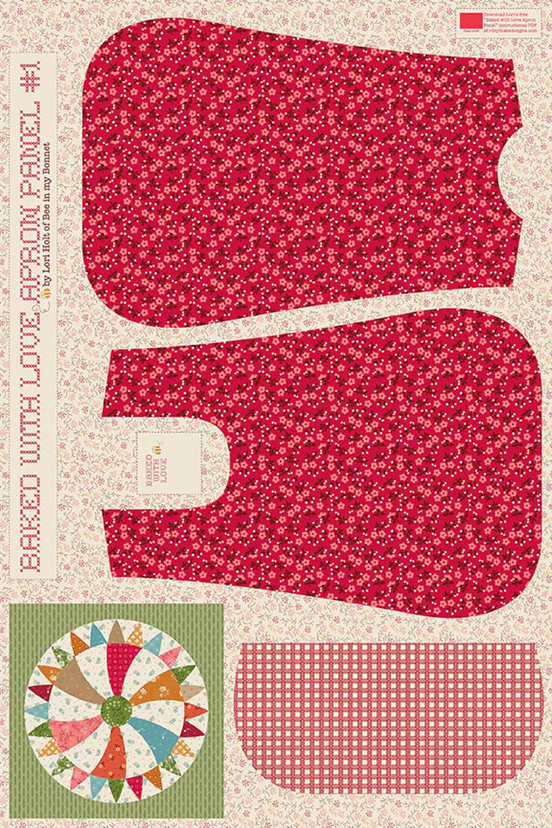 Baked With Love Home Dec Apron Panel #1