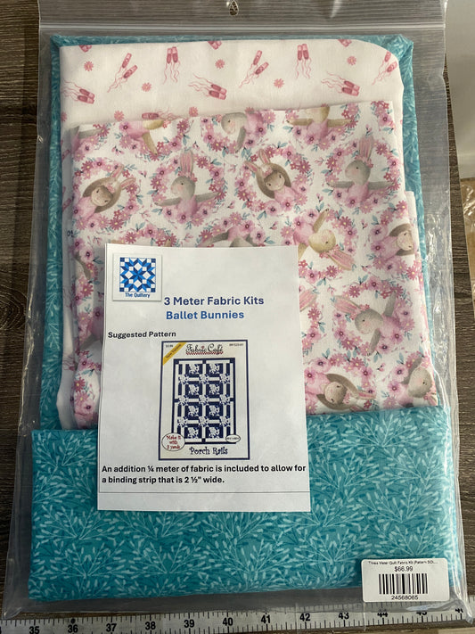 Ballet Bunnies 3 Meter Fabric Kit (Pattern SOLD Separately)