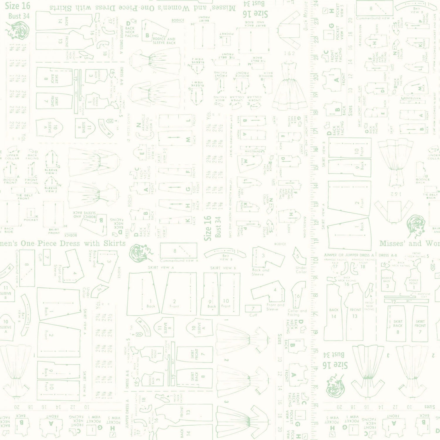 Bee Backgrounds - Mint - C6384