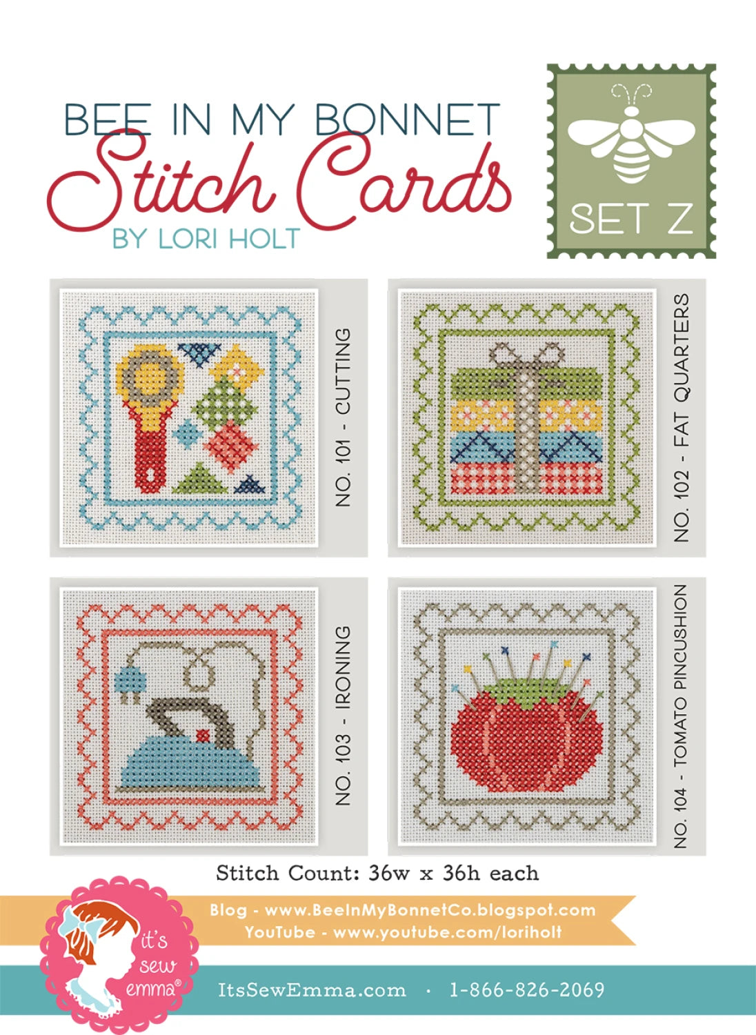 Bee In My Bonnet Stitch Cards Set Z