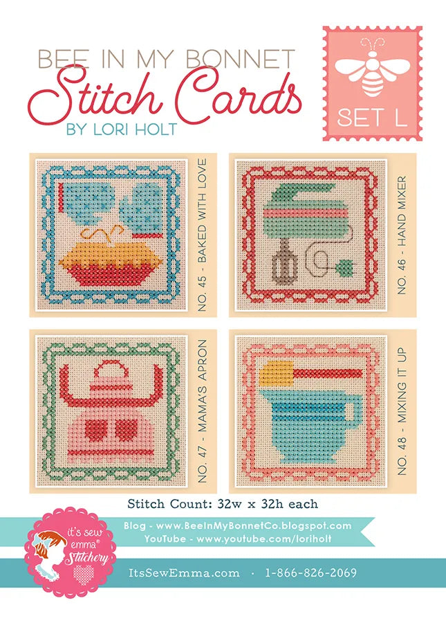 Bee in My Bonnet Stitch Cards Set L