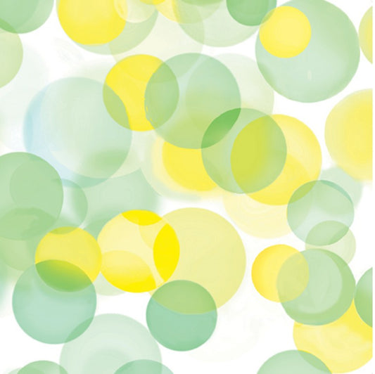 Bubbles Lemon Lime 108" Wide Back