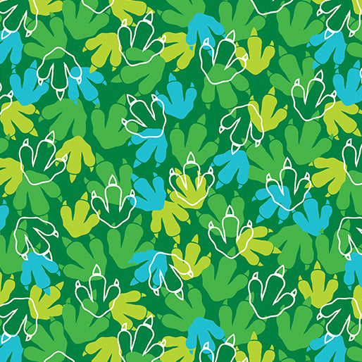 Glow O Saurus Dino Foot Prints Green