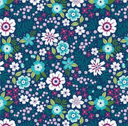 Seaside Garden Cobalt 108" Wide