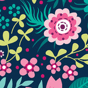 Wallflowers Navy 108" Wide