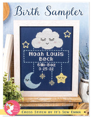Birth Sampler Cross Stitch Pattern