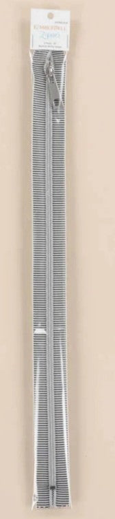 KB 16" Black & White Striped Zipper, 2 Pk