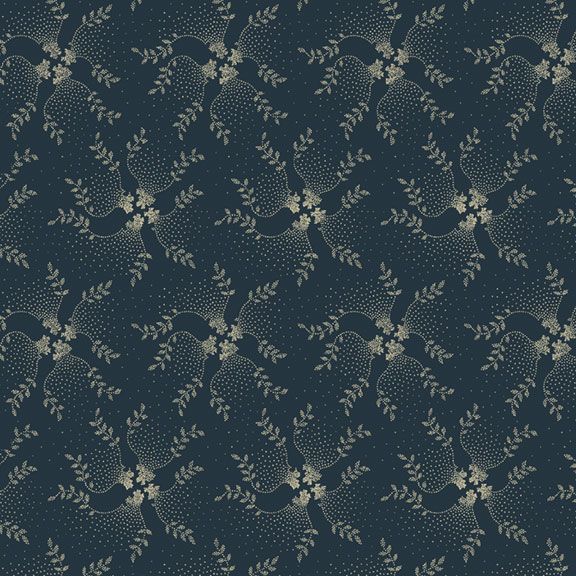 Blue Palisades Floral Spray Navy