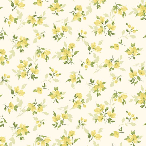 Buttercup & Blues Tossed Floral Yellow
