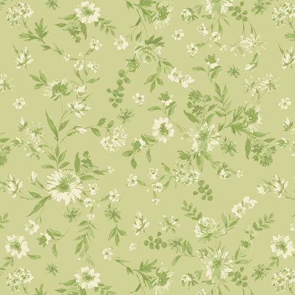 Buttercup & Blues Viney Floral Green