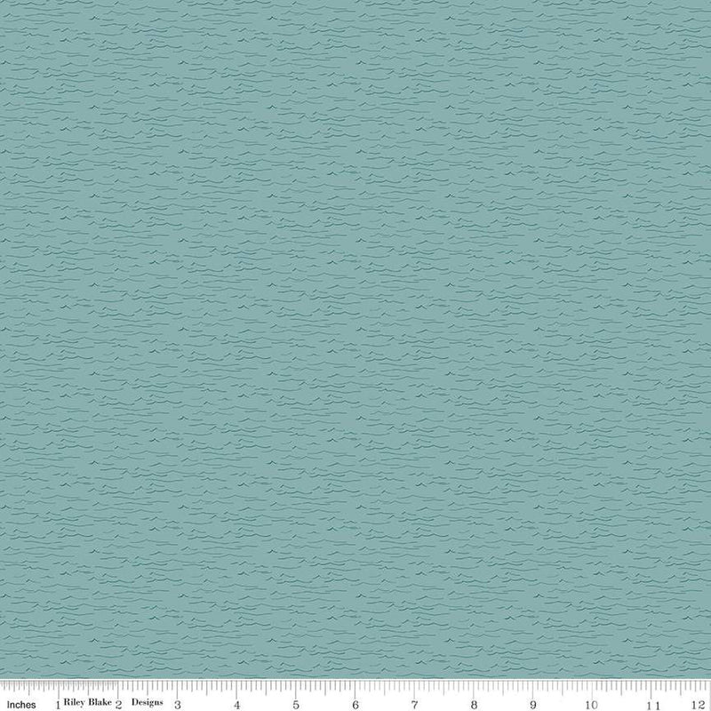 Wake at the Lake Water Teal - C14894-TEAL