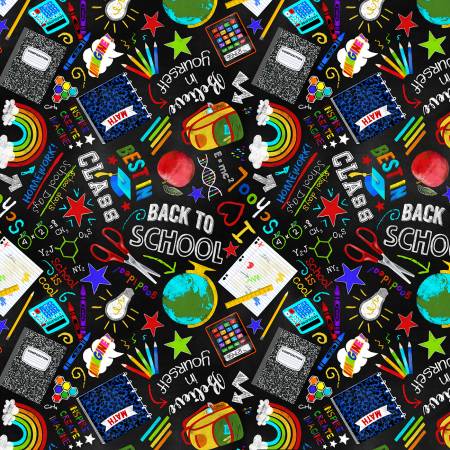 Black Back To School Chalk Print CD3023-BLACK