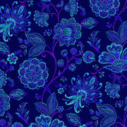 Indigo Garden Large Jacobean Floral Navy
