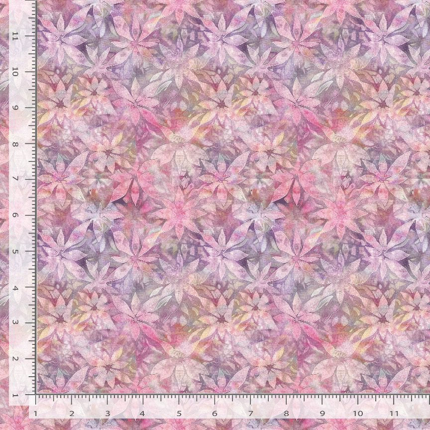 Calico Cat Shadow Floral Texture Pink