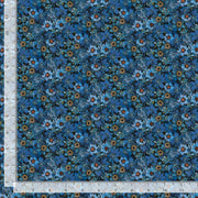 Calico Cat Tiny Packed Floral Blue