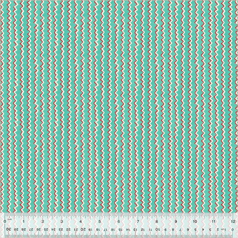 A Very Terry Christmas Chevron Stripe Turquoise - 54109-10