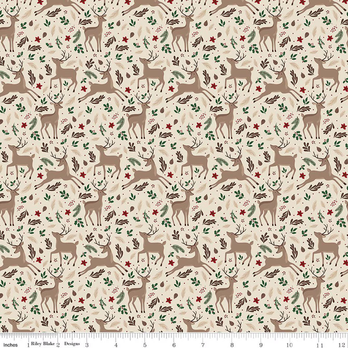 Christmas Time Deer Linen