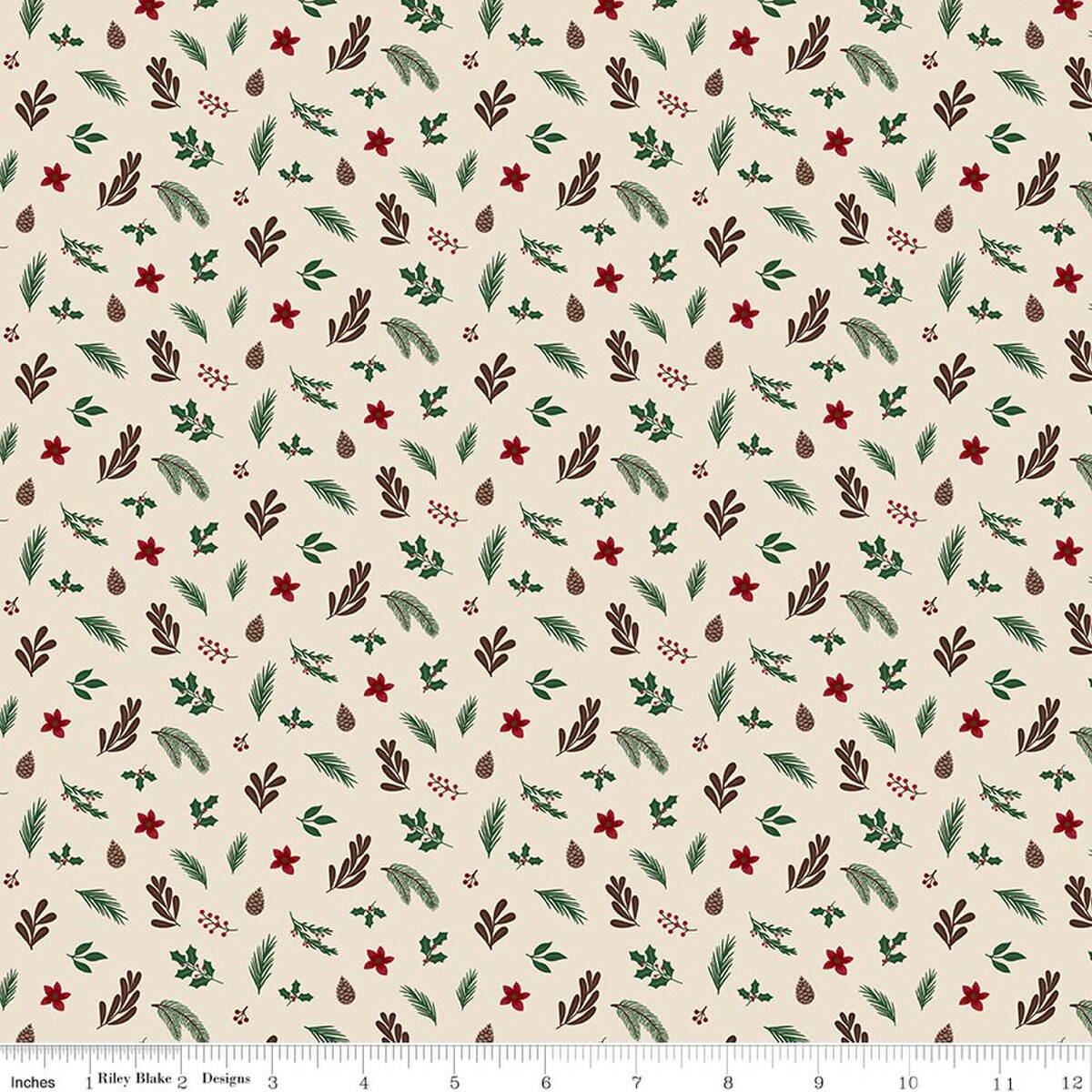 Christmas Time Foliage Linen