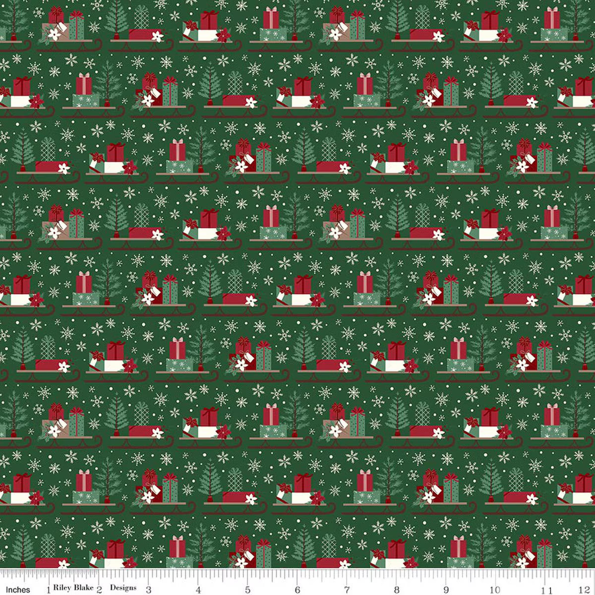 Christmas Time Sleds Forest