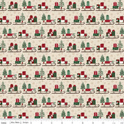 Christmas Time Sleds Linen
