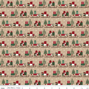Christmas Time Sleds Tan