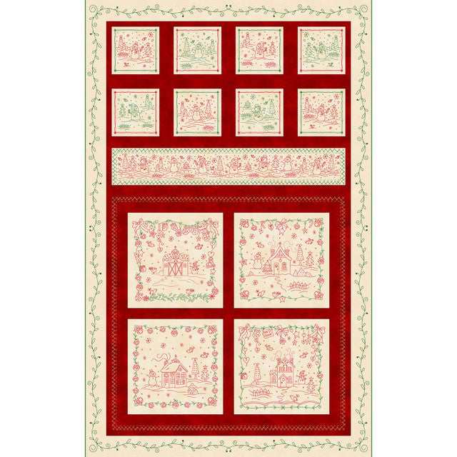 Christmastime Panel Red/Green (27")