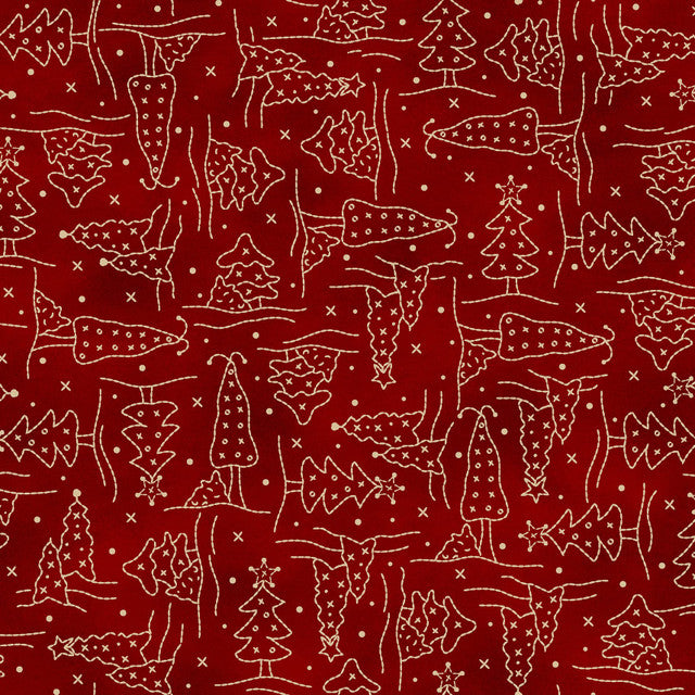Christmastime Christmas Tree Red