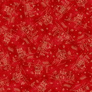 Christmastime Cottages Red