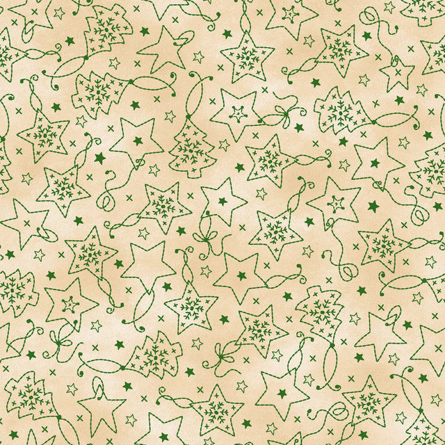 Christmastime Ornament Cream Green