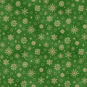 Christmastime Snowflakes Green
