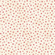 Christmastime Stars Cream Red