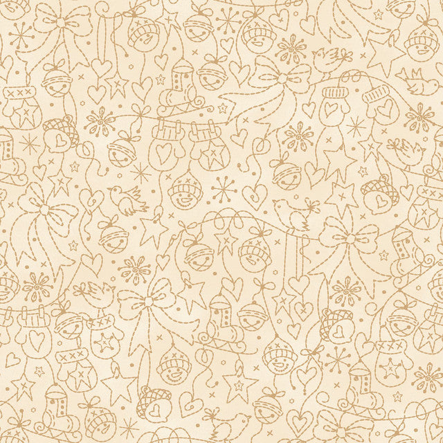 Christmastime Tree Decorations Cream