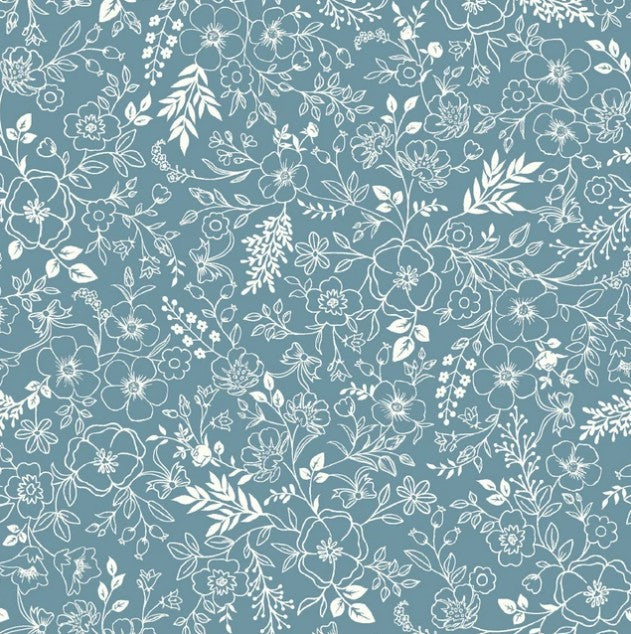 Cottontail Farm Toile Dark Teal