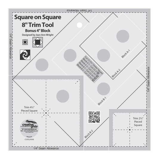 Creative Grids Square on Square 8in Trim Tool