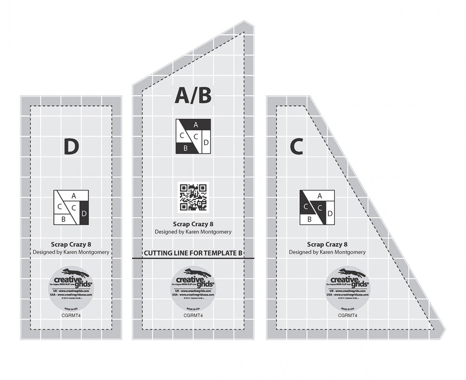 Creative Grids Ruler Scrap Crazy 8