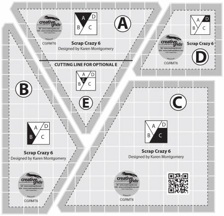 Creative Grids Ruler Scrap Crazy 6