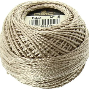 DMC Pearl Cotton - Very Light Beige Brown (842) Sz 5