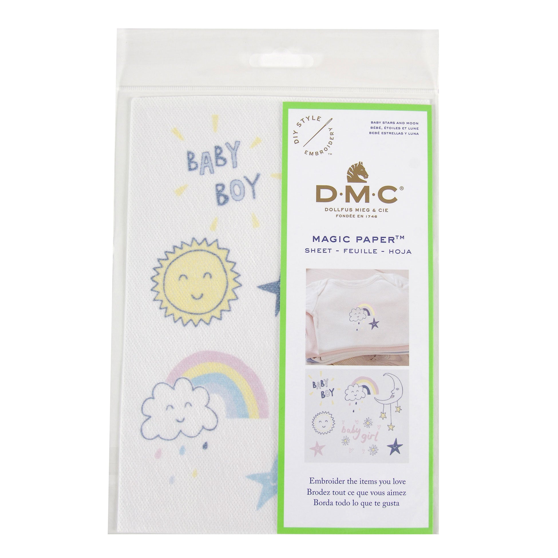 DMC Baby Stars and Moon Magic Paper