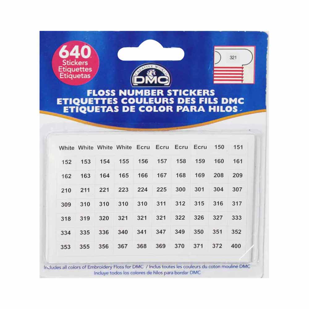 DMC - Floss Number Stickers