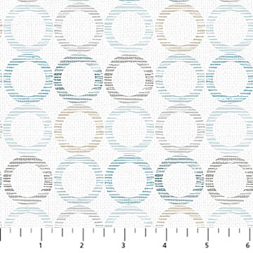 Dots & Dashes Flannel Pale Gray Dots