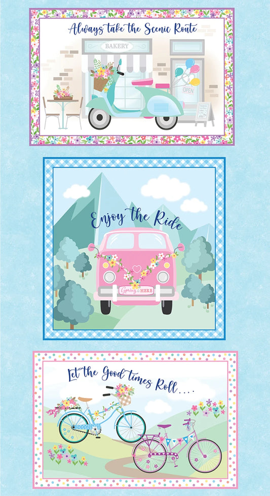 Enjoy The Ride Panel Blue