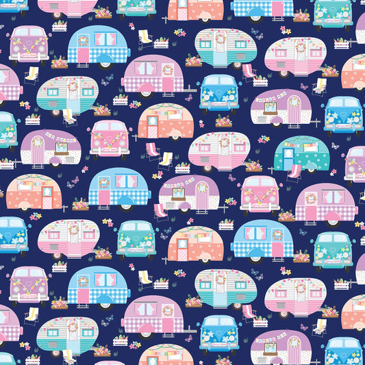 Enjoy The Ride Springtime Campers Navy