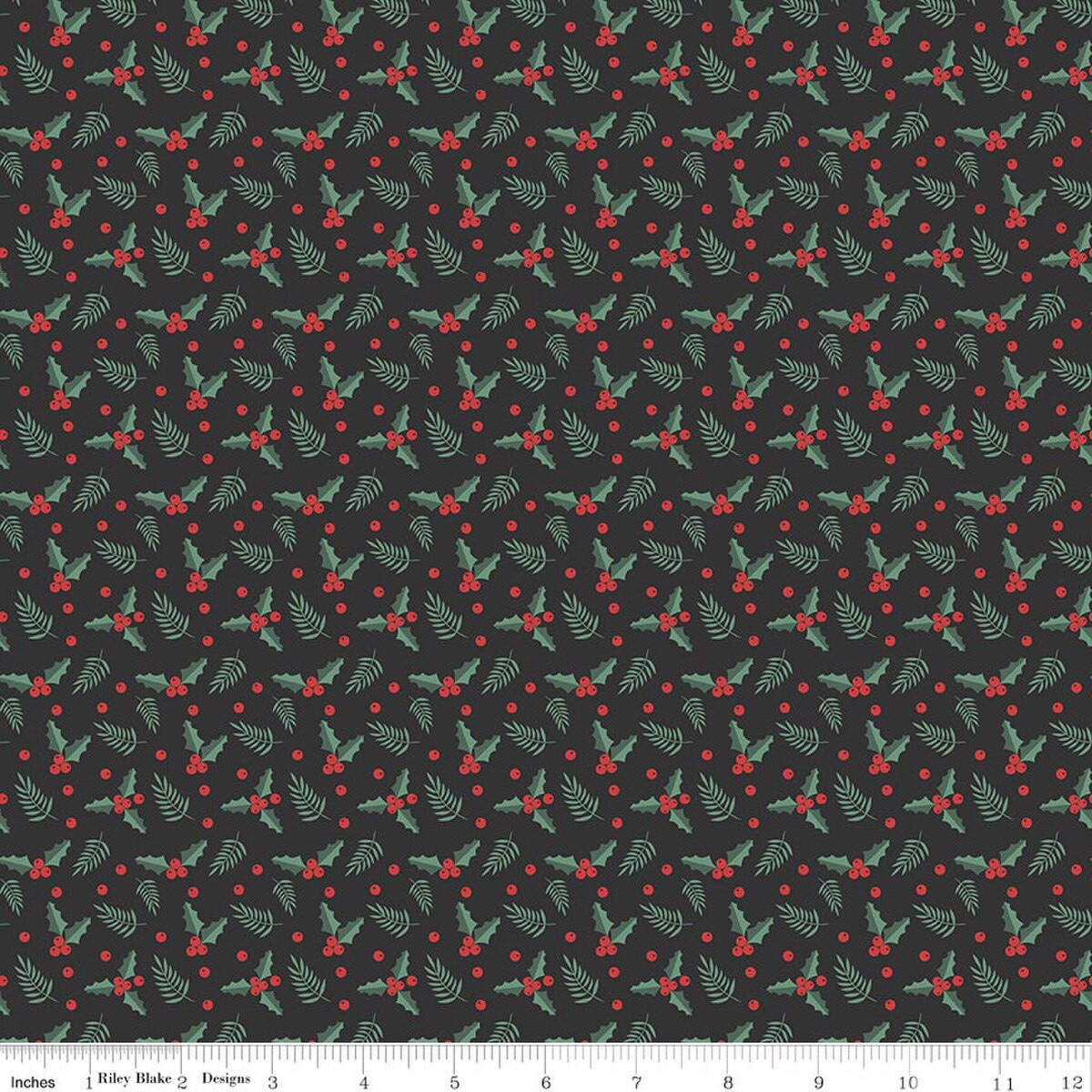 Evergreen Wishes Holly Berries Black