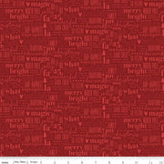 Evergreen Wishes Text Red