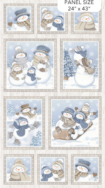 Snow Much Fun Light Blue Multi Panel - F26985-42