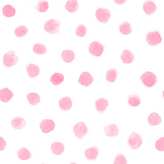 Flannel Print White Pink Dots