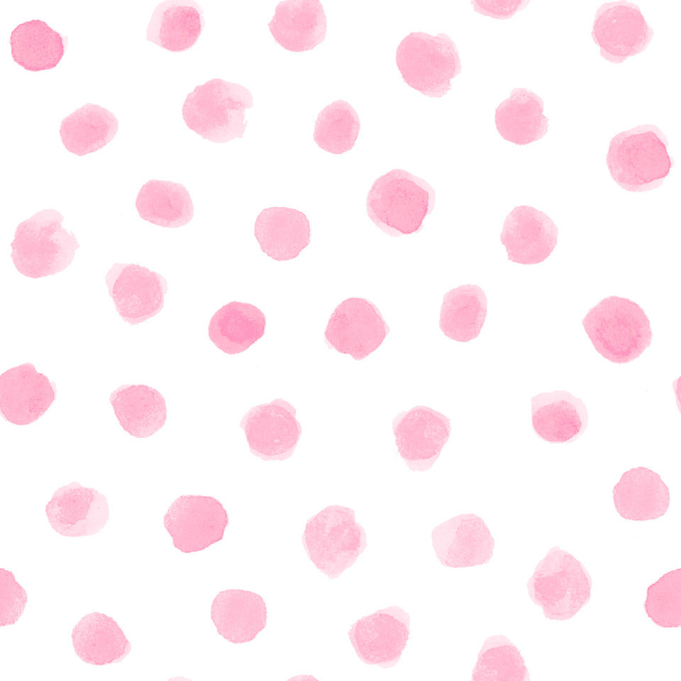 Flannel Print White Pink Dots